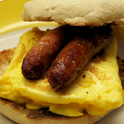 sandwich sausage ,egg