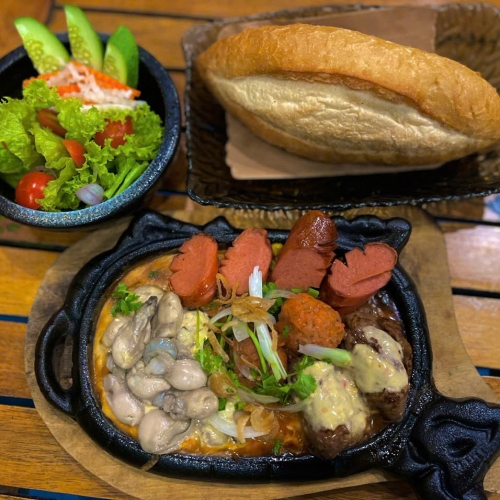 Hàu né bò cuộn phô mai